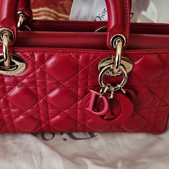 Christian Dior East and West red leather bag - Picture 2 of 12